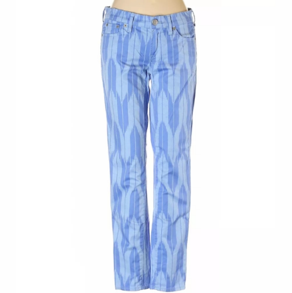 J. Crew Hydrangea Morning Sky Stretch Skinny Jeans